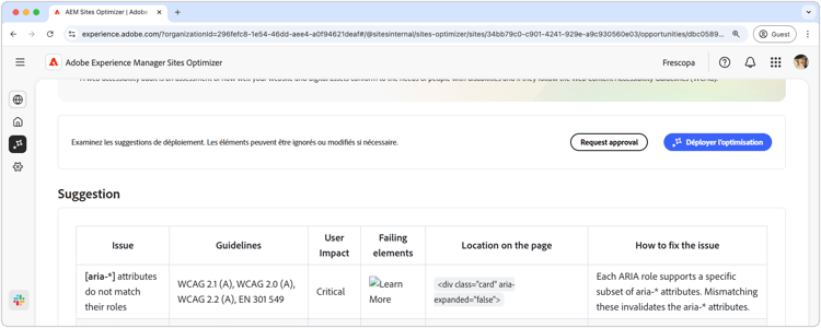 Optimisation automatique des problèmes d’accessibilité