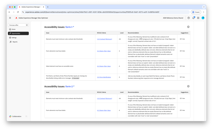 Identification automatique des problèmes d’accessibilité des formulaires