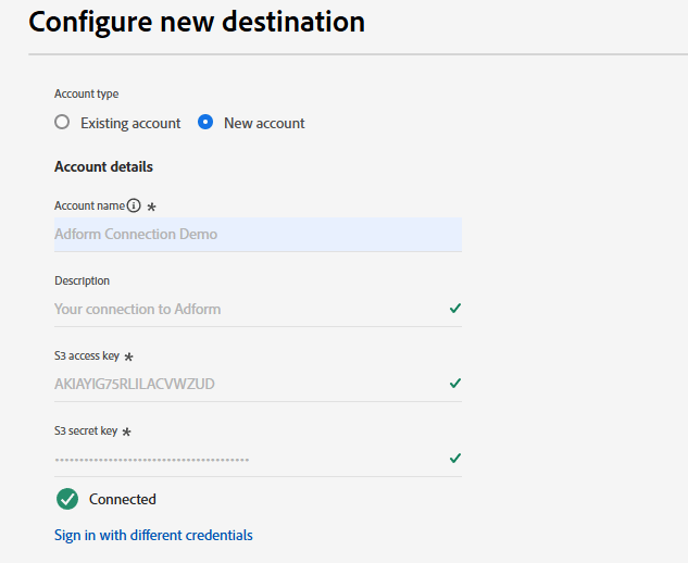 S’authentifier auprès de la destination