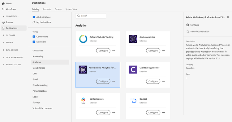 Extension Adobe Media Analytics for Audio and Video