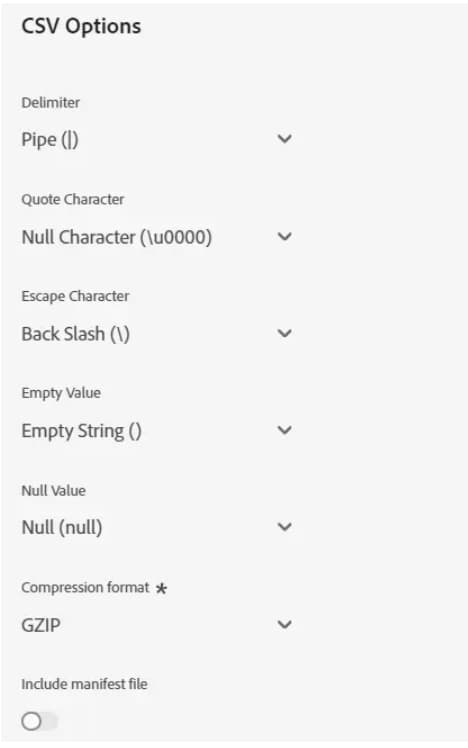 image de l’option csv