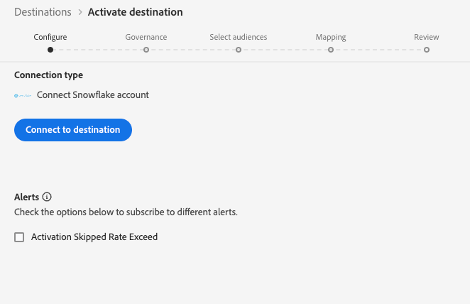 Exemple de capture d’écran montrant comment s’authentifier à la destination