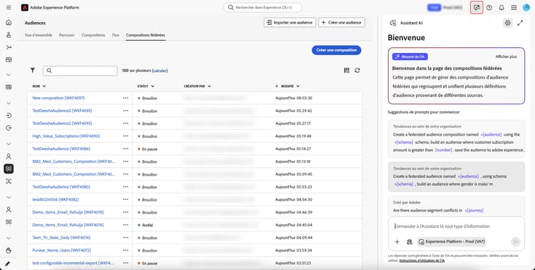 L’icône de l’assistant AI est mise en surbrillance et indique comment accéder à l’assistant AI.