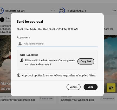 Envoyer des brouillons pour révision et approbation