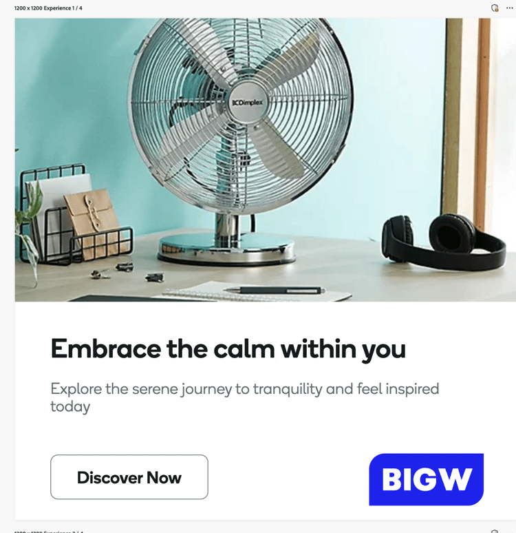 Image recadrée dans une publicité affichée