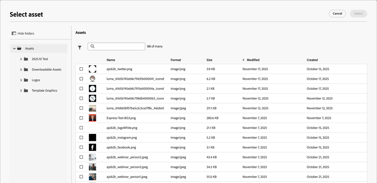 Utilisez les filtres et le champ de recherche pour trouver la ressource dont vous avez besoin