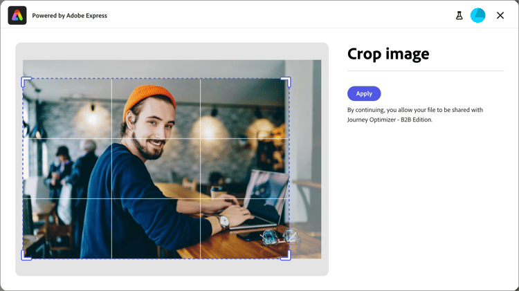 Modifier avec Adobe Express - recadrer l’image