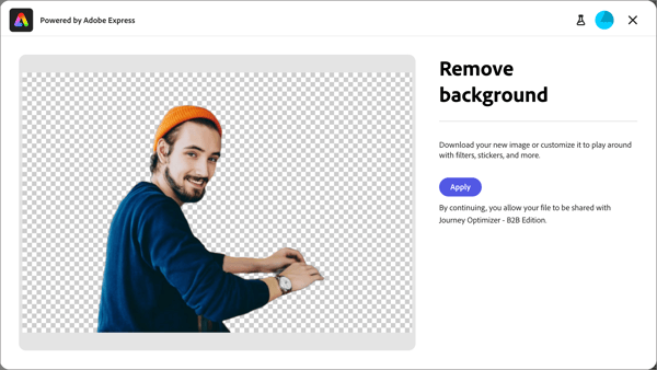 Modifier avec Adobe Express - Supprimer l’arrière-plan