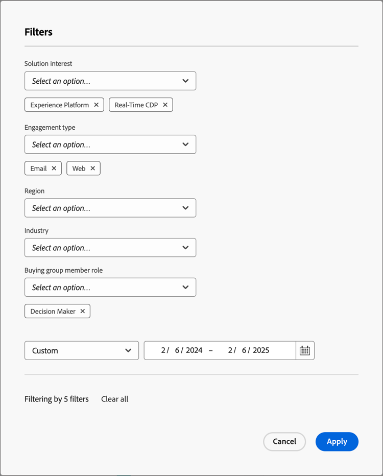 Filtrer les données affichées par attributs