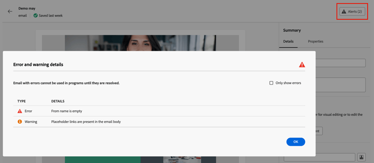 Alertes par e-mail