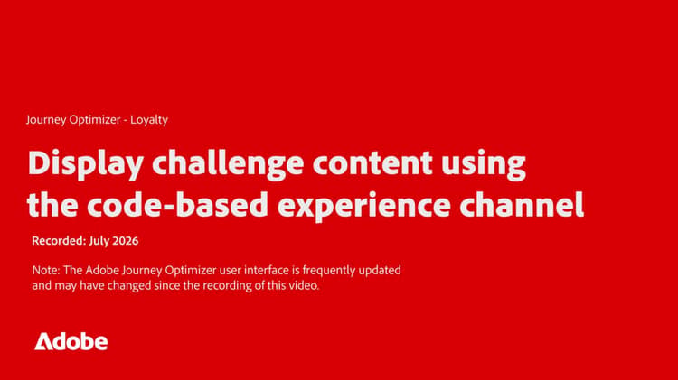 Afficher le contenu complexe à l’aide du canal d’expérience basé sur le code