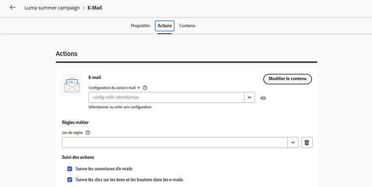 image illustrant la section Actions