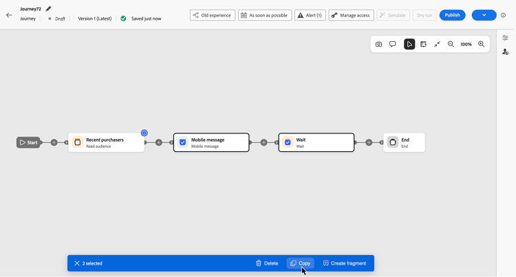 Sélectionner plusieurs activités pour exécuter une action en bloc