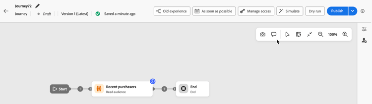 Barre d’outils Zone de travail