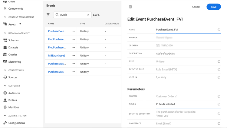 Écran de configuration d’une action personnalisée pour l’intégration d’Adobe Campaign Classic