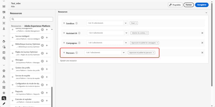 Attribuer une autorisation d’approbation et de publication de Parcours ​
