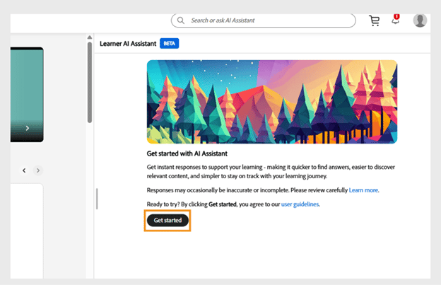 Sélectionnez Commencer pour lancer l’assistant Élève