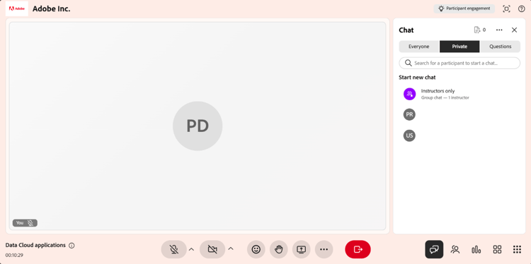 Démarrer la conversation privée