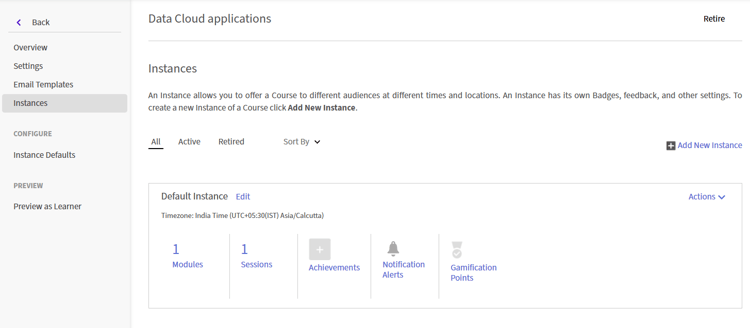 Instance par défaut