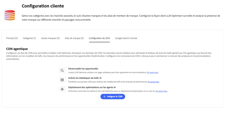 Intégrer la configuration CDN