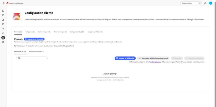 Fenêtre de configuration cliente