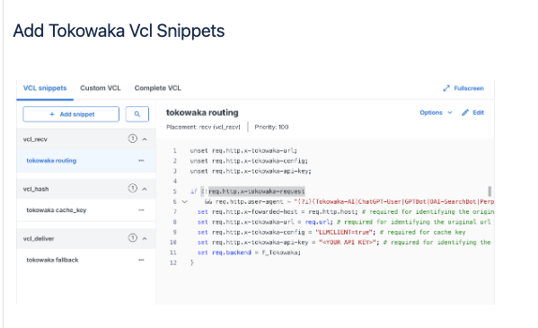 Ajouter des fragments de code VCL
