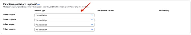 Configuration des associations de fonctions