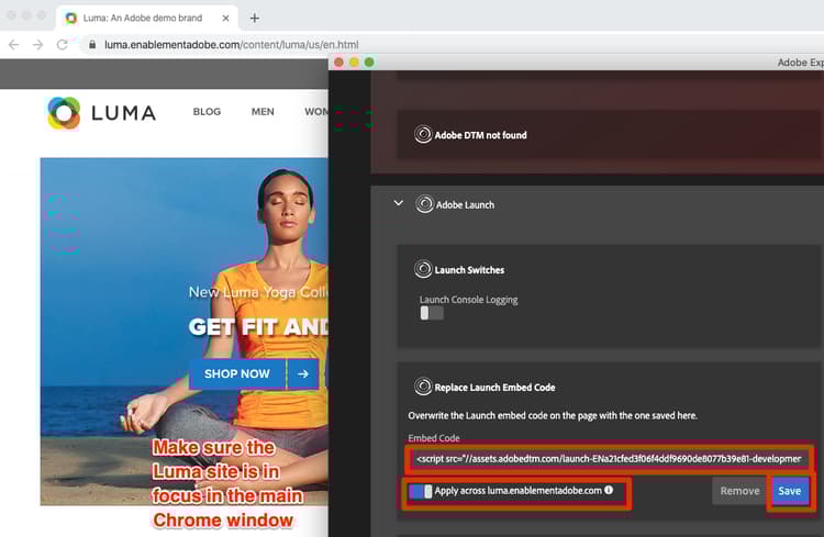 Environnement de balise affiché dans Debugger