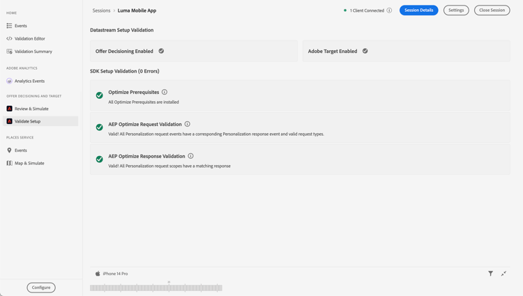 Validation d'AJO Decisioning