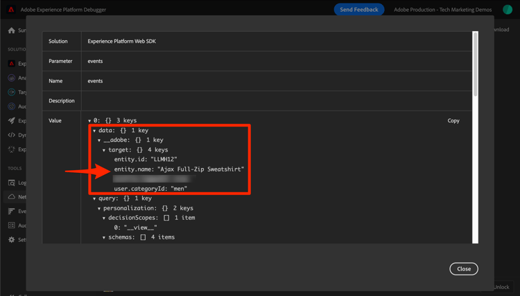 la requête decisionScope