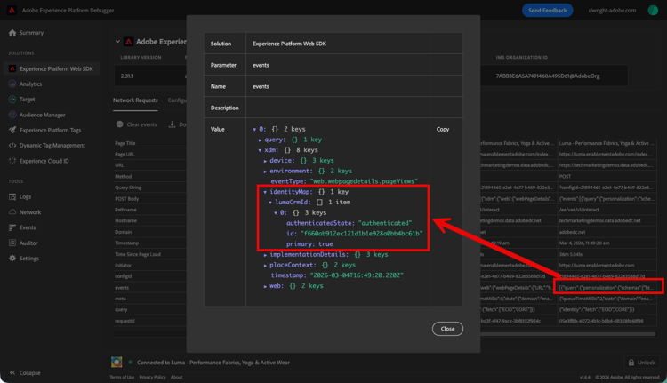 Web SDK dans Debugger