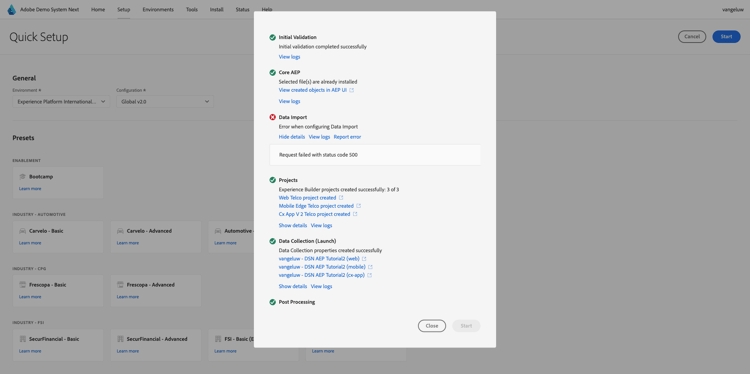 Créer un sandbox