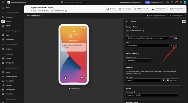 Notification push