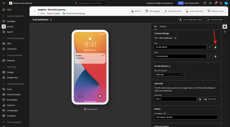 Notification push