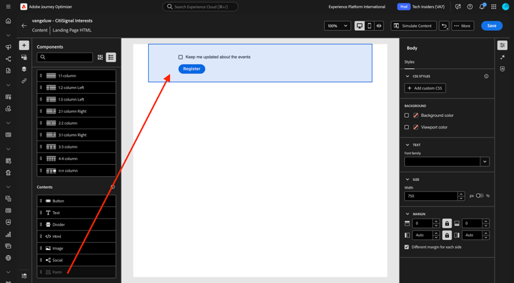 Landing pages