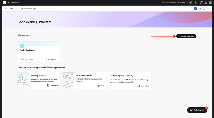 Planification Workfront
