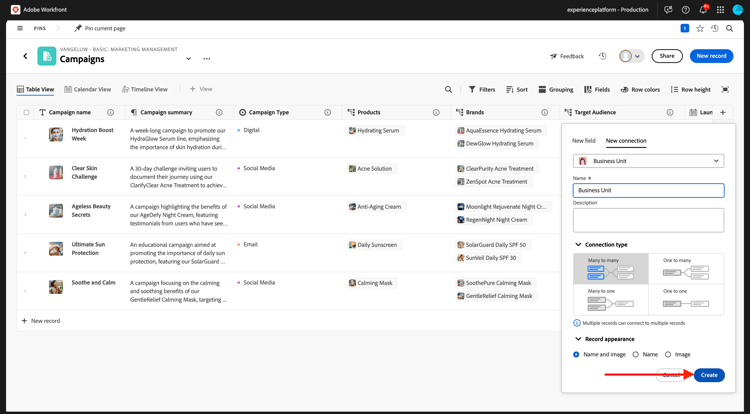 Planification Workfront
