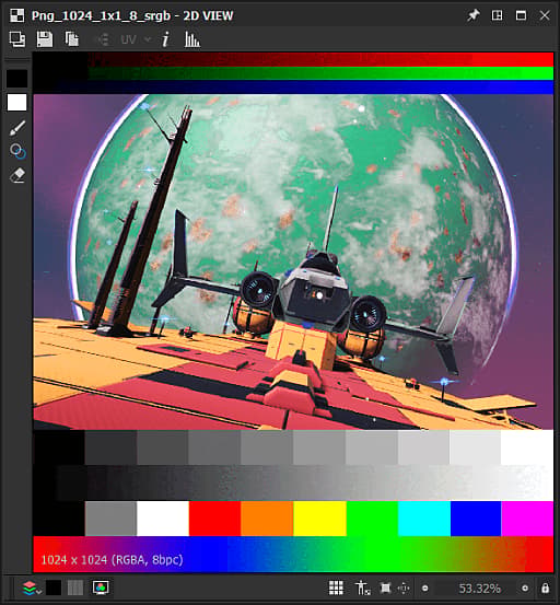 Outils de peinture bitmap dans vue 2D