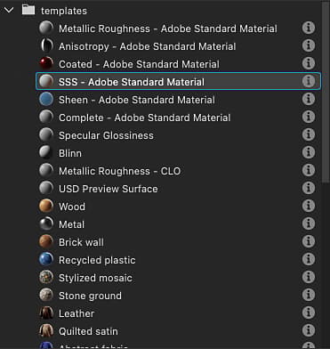 Boîte de dialogue Nouveau graphe de Substance - Vue Répertoires