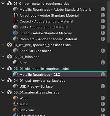 Boîte de dialogue Nouveau graphe de Substance - Vue Packs