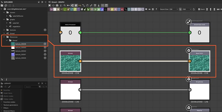 Résultat de l'extraction de texture