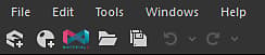 Menu principal et barre d'outils