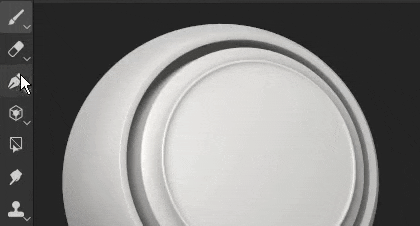 Gif montrant la sélection de l’outil de tracé et la création de points