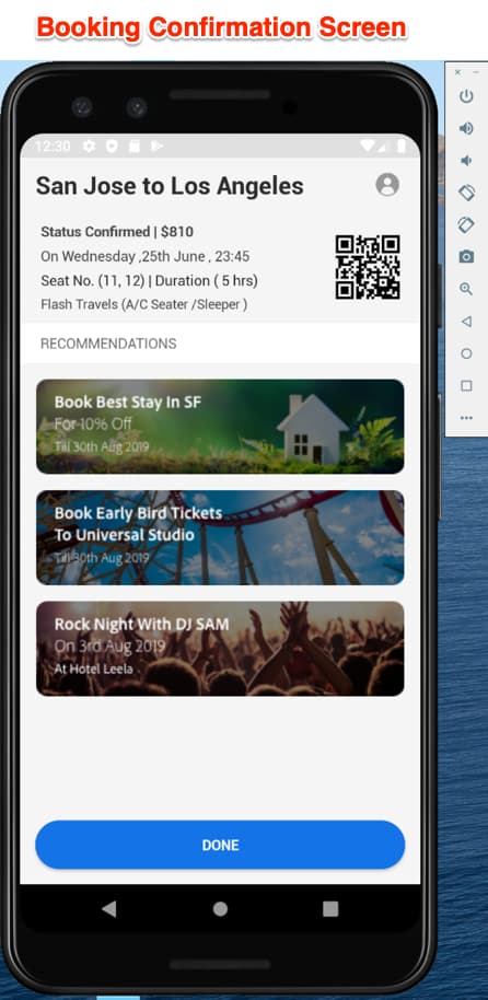 confirmation de l’application