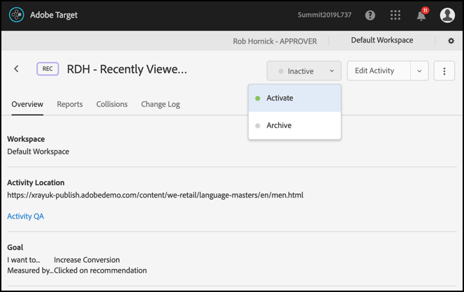 Option d’activation