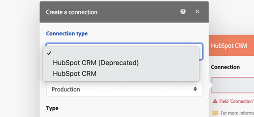Nouvelle connexion HubSpot