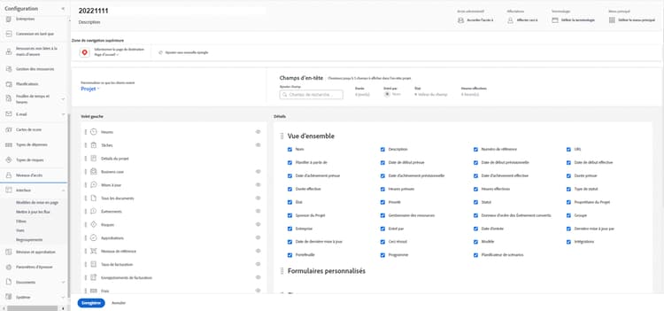 Accueil et Menu principal