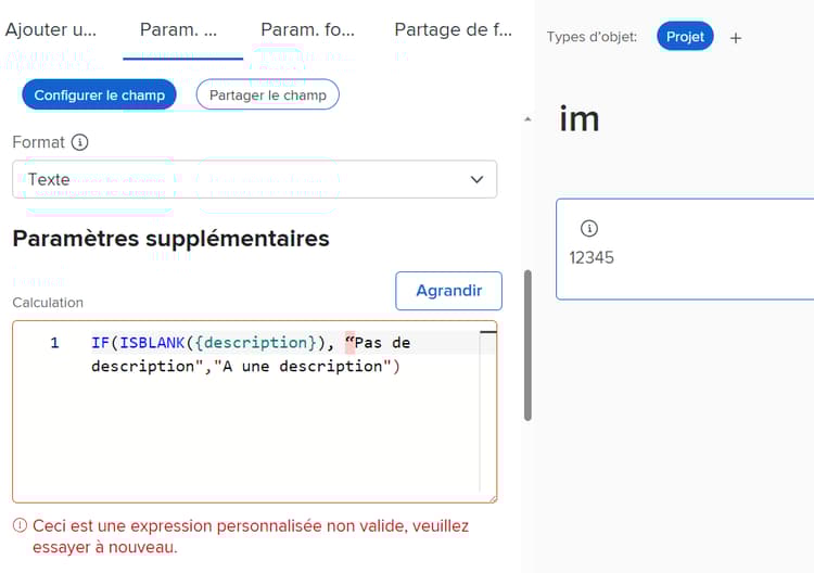 Erreur avec des guillemets courbes