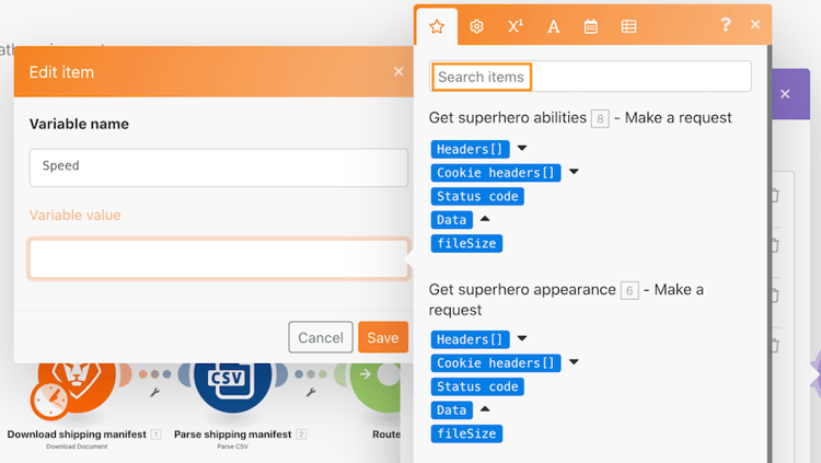 Image du premier panneau de recherche