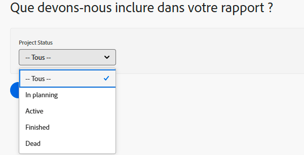Image de l’écran pour créer un filtre en mode texte